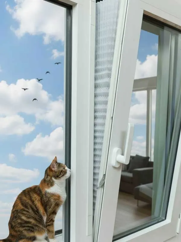 Fenster mit Katze